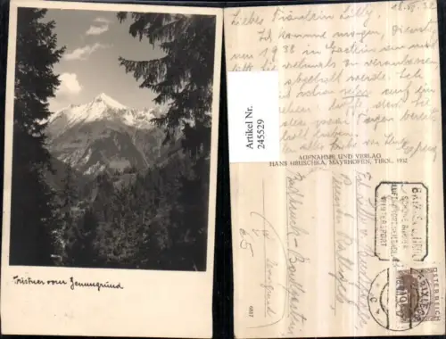 245529,Tristner vom Zemmgrund Bergkulisse b. Mayrhofen pub Hans Hruschka