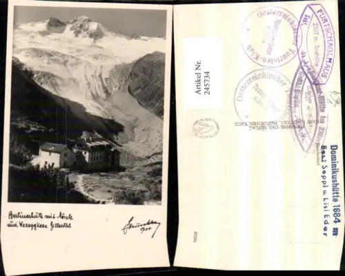 245734,Berlinerhütte Berghütte m. Mösele u. Waxeggkees im Zillertal b. Mayrhofen pub Hans Hruschka 704