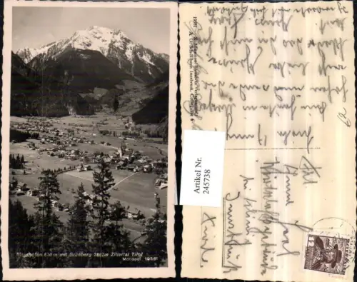 245738,Mayrhofen Totale m. Grünberg im Zillertal