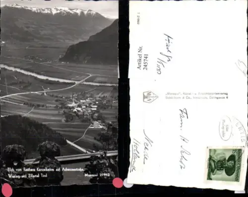 245741,Blick v. Rasthaus Kanzelkehre auf Achenseestraße Wiesing u. Zillertal Totale