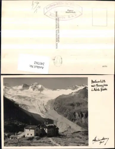 245762,Berlinerhütte Berghütte m. Waxeggkees u. Mösele im Zillertal b. Mayrhofen pub Hans Hruschka 701