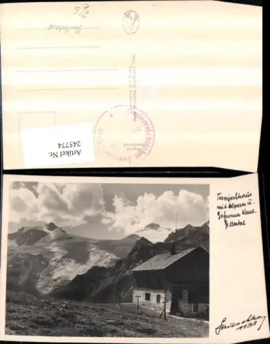 245774,Tuxerjochhaus m. Olperer u. Gefrorener Wand im Zillertal b. Hintertux pub Hans Hruschka 1138