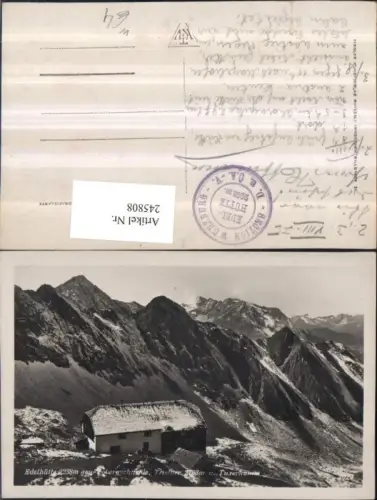 245808,Edelhütte Berghütte geg. Tristner u. Tuxerkamm Bergkulisse b. Mayrhofen