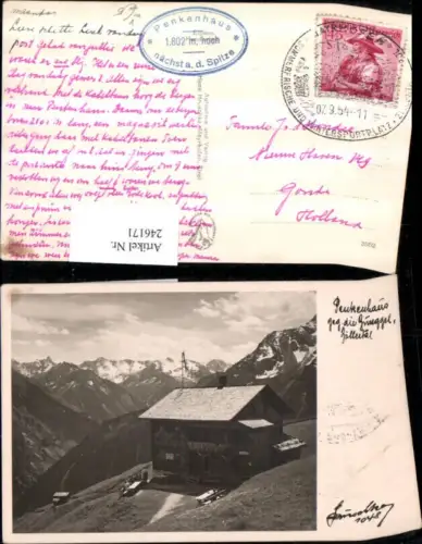 246171,Penkenhaus Berghütte geg. d. Gunggl im Zillertal Bergkulisse pub Hans Hruschka 1048