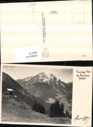 246173,Steinerkogel-Haus geg. Grünberg im Zillertal b. Mayrhofen pub Hans Hruschka 268