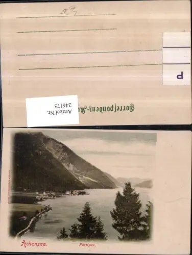 246175,Litho AK Achensee Pertisau Teilansicht