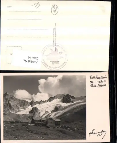 246190,Furtschaglhaus Berghütte geg. Furtschaglspitze u. Mösele b. Finkenberg pub Hans Hruschka 868