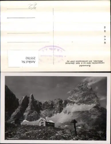 255782,Karwendel Lamsenhütte Berghütte m. Lamsenspitze Bergkulisse b. Vomp