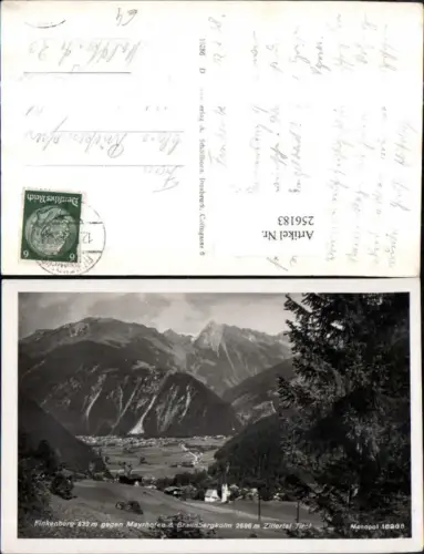 256183,Finkenberg geg. Mayrhofen u. Brandbergkolm im Zillertal Bergkulisse