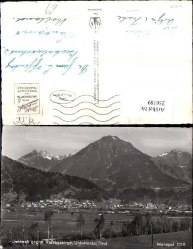 256189,Jenbach Totale geg. Rofangebirge Bergkulisse