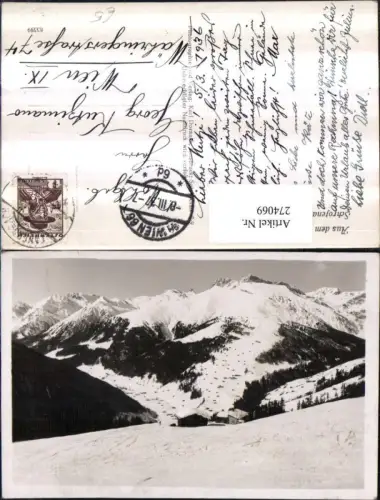 274069,Tux im Zillertal Schrofenalpe geg. Grüblspitz Bergkulisse Winterbild