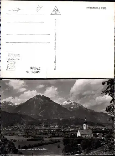 274080,Jenbach Totale Kirche m. Rofangebirge Bergkulisse