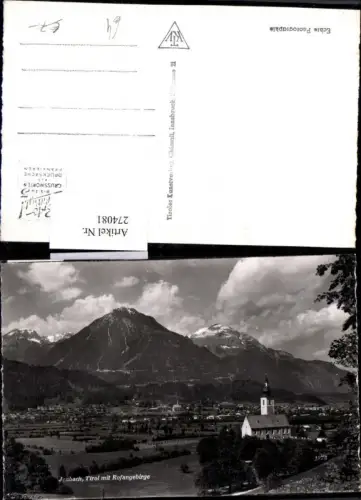 274081,Jenbach Totale Kirche m. Rofangebirge Bergkulisse