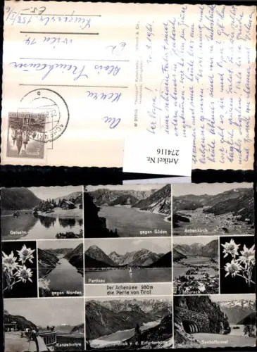274116,Achensee Achenkirch Maurach Pertisau Gaisalm Kanzelkehre Seehoftunnel Mehrbildkarte