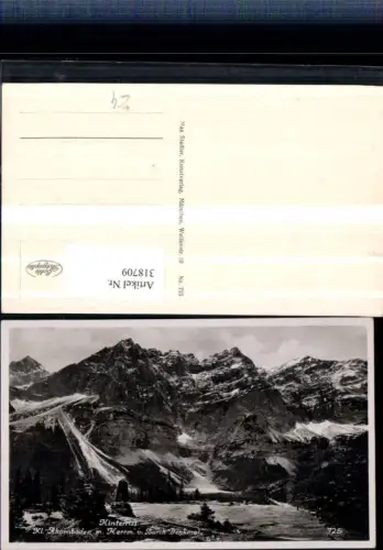 318709,Hinterriß Kleiner Ahornboden m. Hermann v. Barth-Denkmal Bergkulisse