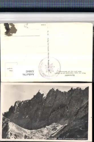 328842,Karwendel Blick v. Lamsenjoch auf Lamsenhütte Berghütte b. Vomp