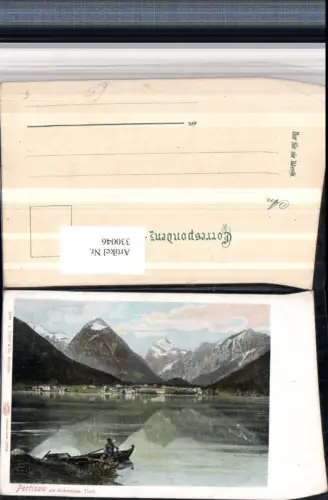 330046,Blick auf Pertisau am Achensee Bergkulisse Ruderboot