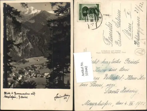 335442,Blick auf Mayrhofen im Zillertal Totale Bergkulisse pub Hans Hruschka 22
