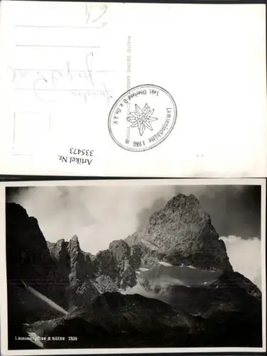 335473,Lamsenspitze u. Berghütte b. Vomp Bergkulisse