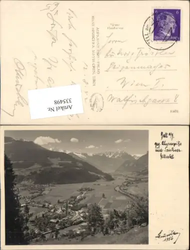 335498,Zell am Ziller Totale geg. Ahornspitze u. Tristner Bergkulisse pub Hans Hruschka 1356