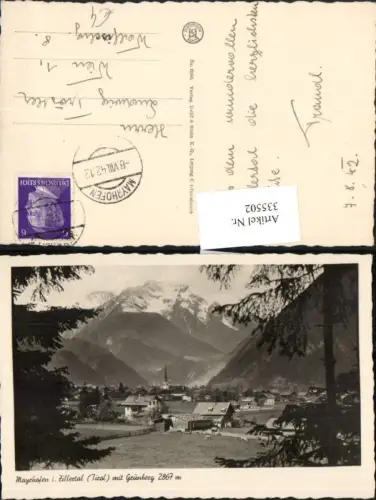 335502,Mayrhofen im Zillertal Totale m. Grünberg Bergkulisse