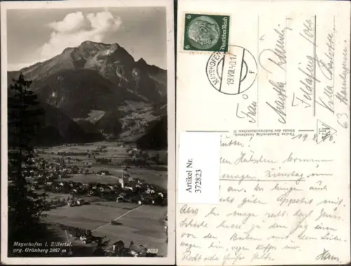372823,Mayrhofen im Zillertal Totale geg. Grünberg Bergkulisse