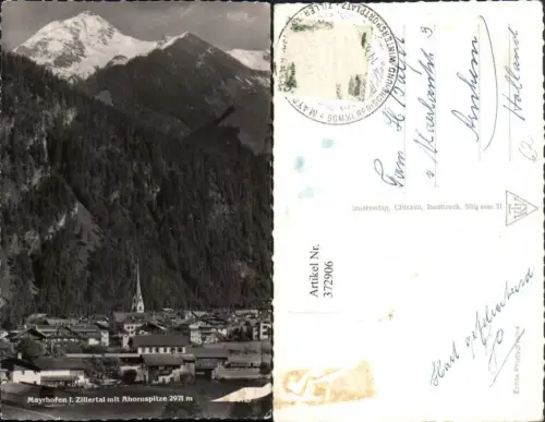 372906,Mayrhofen im Zillertal Teilansicht m. Ahornspitze Bergkulisse