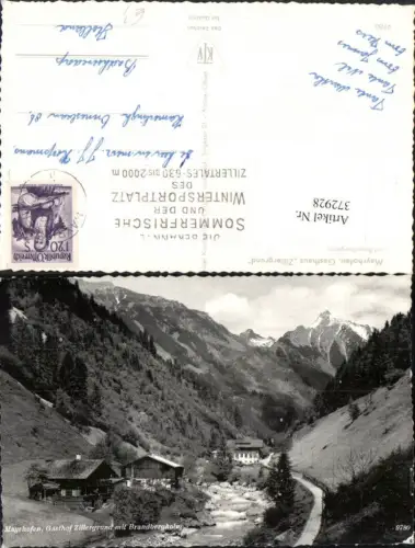 372928,Mayrhofen Gasthof Zillergrund m. Brandbergkolm Bergkulisse