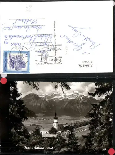 372940,Hart im Zillertal Kirche Bergkulisse