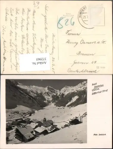 372965,Bad Hintertux im Zillertal Totale Bergkulisse Winterbild