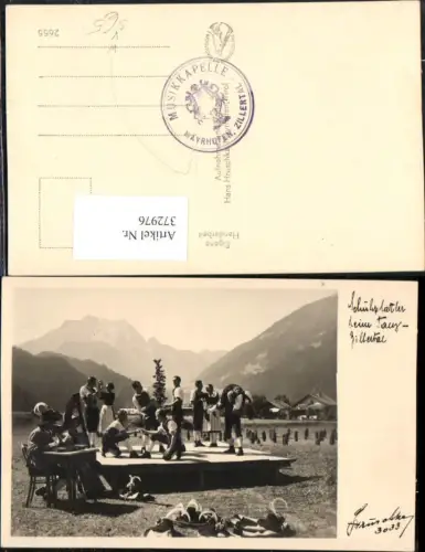 372976,Mayrhofen Schuhplattler beim Tanz Tracht Musikkapelle Stempel pub Hans Hruschka 3033