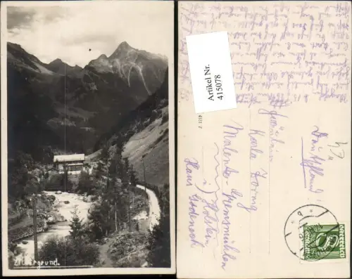 415078,Zillergrund b. Brandberg Mayrhofen Fluss Bergkulisse