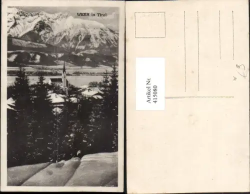 415080,Weer in Tirol Teilansicht Bergkulisse Winterbild