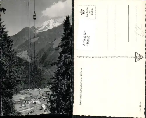 415086,Mayrhofen im Zillertal Totale Penkenbahn Seilbahn Bergkulisse