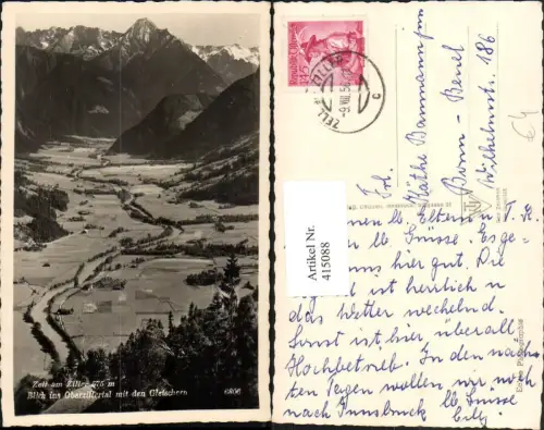 415088,Zell am Ziller Totale m. Gletschern Bergkulisse