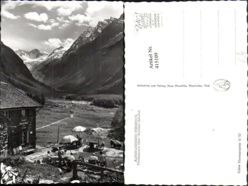415109,Floitengrund b. Ginzling Alpengasthaus Steinbock Bergkulisse