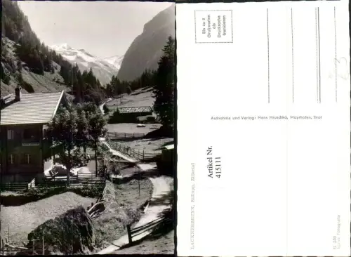 415111,Lacknerbrunn Stillupp b. Mayrhofen Gasthaus Bergkulisse
