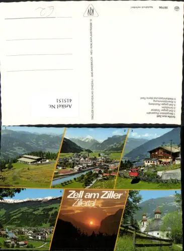 415151,Zell am Ziller Totale Grindlalm Seilbahn Kirche Mehrbildkarte