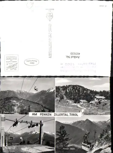 415153,Penken im Zillertal b. Mayrhofen Sessellift Bergrast Seilbahn Mehrbildkarte