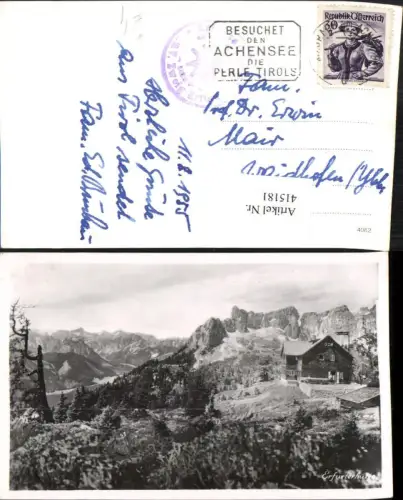 415181,Erfurterhütte Berghütte b. Maurach Bergkulisse