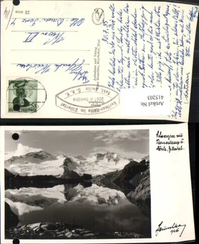 415203,Schwarzsee See b. Finkenberg m. Turnerkamp Bergkulisse pub Hans Hruschka 746