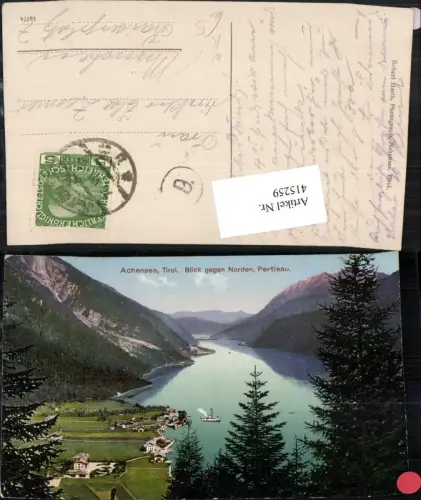 415259,Achensee See geg. Norden m. Pertisau Teilansicht Bergkulisse