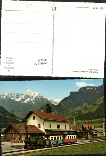 415272,Zell am Ziller Hobby-Zug Bahnhof Lok Dampflok Bergkulisse