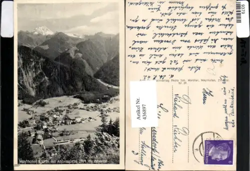 436897,Mayrhofen Totale m. Ahornspitze Bergkulisse