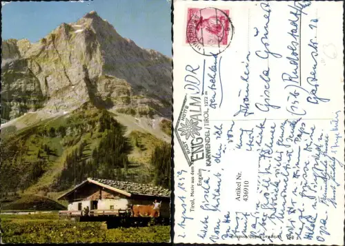 436910,Engalm b. Vomp Almhütte Bergkulisse