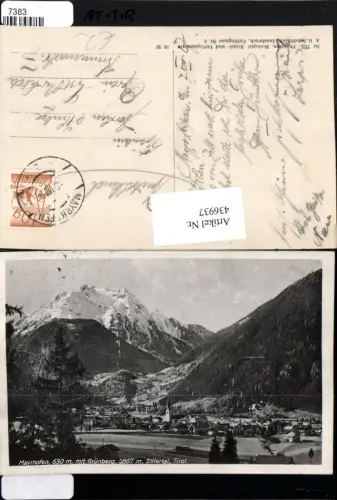 436937,Mayrhofen Totale m. Grünberg Bergkulisse