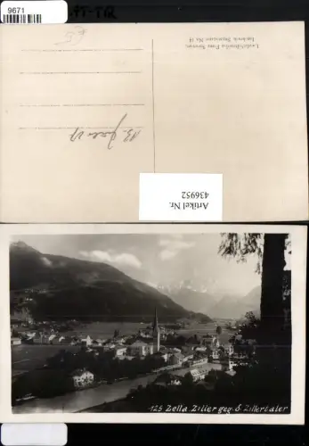 436952,Zell am Ziller Totale geg. Zillertaler Bergkulisse