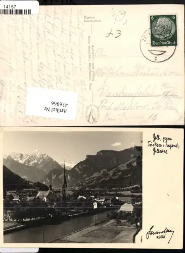 436966,Zell Teilansicht Kirche geg. Tristner Bergkulisse pub Hans Hruschka 1335
