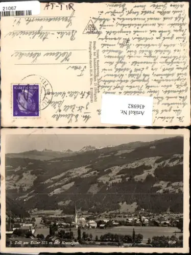 436982,Zell am Ziller Totale m. Kreuzjoch Bergkulisse