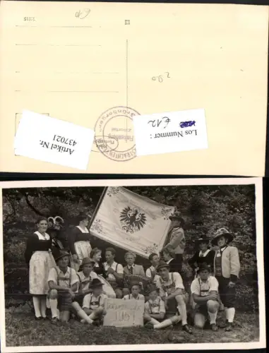 437021,Foto AK Finkenberg im Zillertal Trachten Verein Grünberger Fahnenwoche 1951